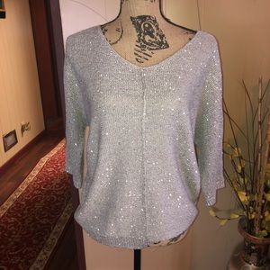 WF.NY Tan and sparkles top size M